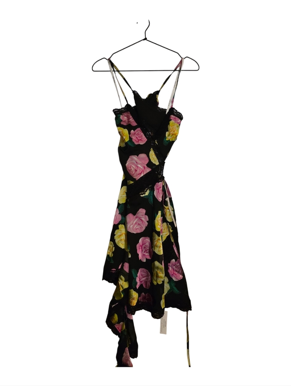 For Love & Lemons Maddison Mini Dress Cut Out Lace Floral Black Size S - Picture 5 of 7